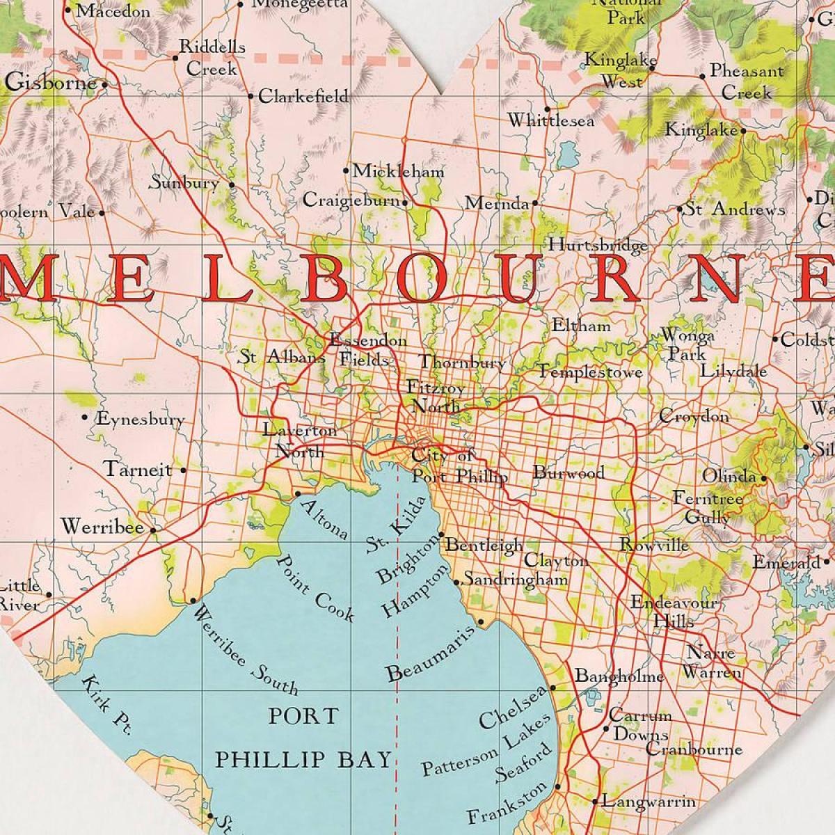 Melbourne ramani ya dunia