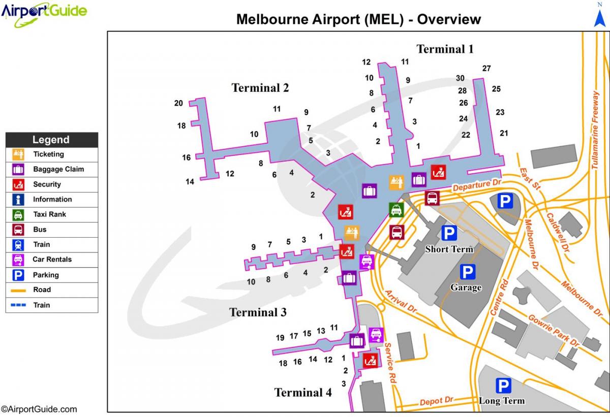 Melbourne Tullamarine airport ramani