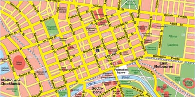 Ramani ya Melbourne cbd