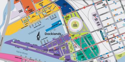 Docklands ramani ya Melbourne